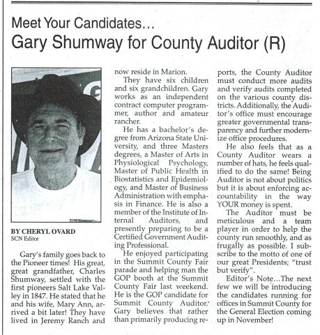 Article in Summit County News